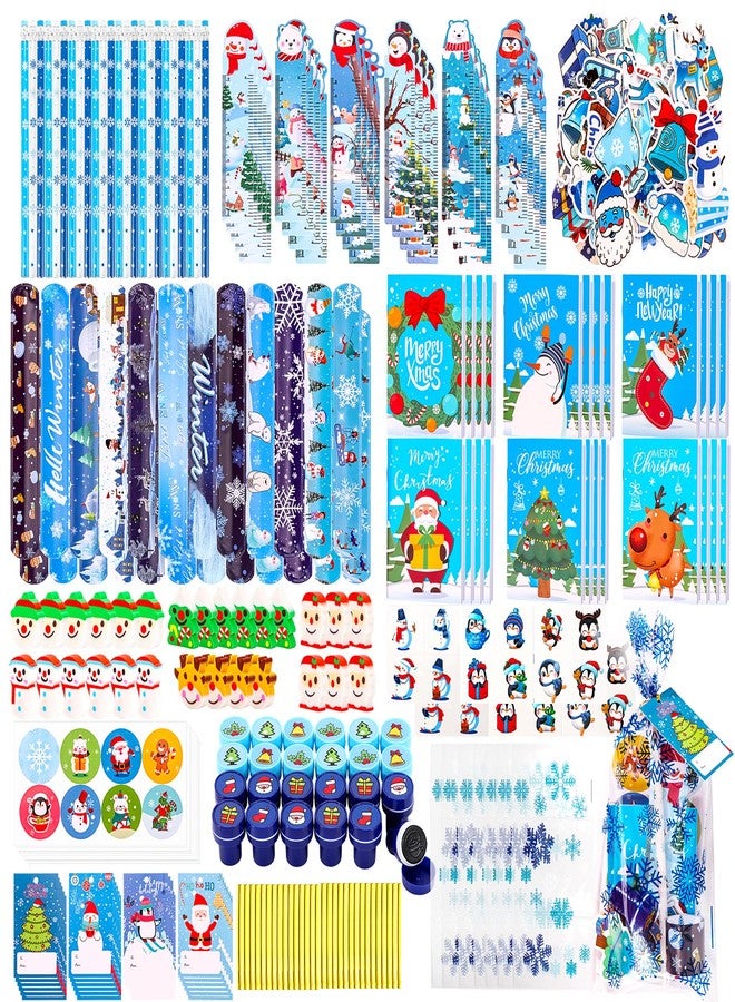 Atonofun 242 Pcs Christmas Party Favors, Christmas School Stationery Set Xmas Exchange Gifts Reward Prizes Bulk for Students Kids Xmas Stocking Stuffers School Goodie Bag Fillers - Image 1